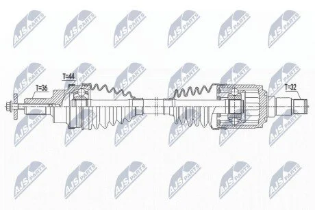 ПІВВІСЬ | VOLVO V60 D5 HYBRID/D6 HYBRID AWD 12- /ЗАД,L=P,ATM/ NTY NPWVV141