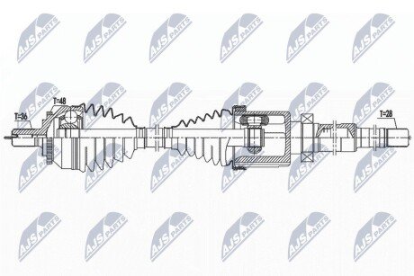 ПІВВІСЬ | VOLVO V70 II D5 AWD 05-07, XC70 CROSS COUNTRY D5 AWD 05-07 /ПЕРЕД,ПРАВ,ATM/ NTY NPWVV142