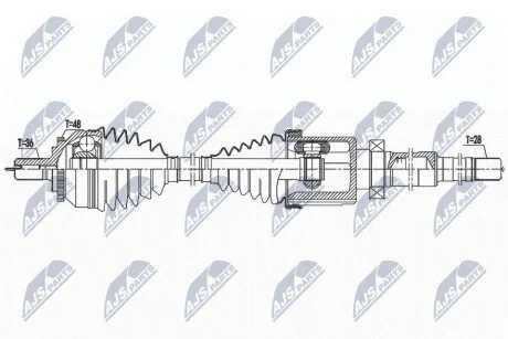 ПІВВІСЬ | VOLVO V70 II D5 AWD 05-07, XC70 CROSS COUNTRY D5 AWD 05-07 /ПЕРЕД,ПРАВ,ATM/ NTY NPWVV142