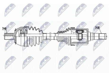 ПІВВІСЬ | VOLVO S60II/V60 1.6D D2 DRIVE 11-15, S80II/V70III 1.6 D2 DRIVE 10-15 /ПЕРЕД,ЛІВ,ATM/ NTY NPWVV143