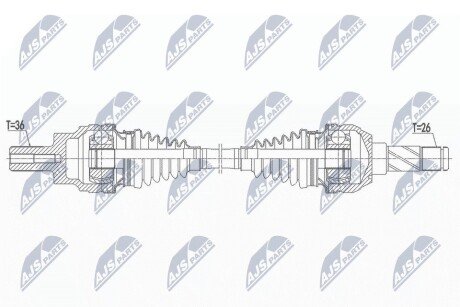 ПІВВІСЬ | VOLVO AWD S60I 2.4T,2.5T,R 2.5T 01-10, V70II 2.4T,2.5T,R 2.5T,D5 01-07, XC70I CROSS COUNTRY 2.4T XC,2.5T XC,D5 XC 00- /ЗАД,L=P,ATM/ NTY NPWVV144