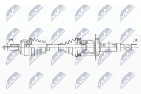 ПІВВІСЬ | VOLVO S60II/V60 D2/D3 15-18, D4 13-18, T3/T4 15-18, V60II D4 18-, S80II D4 13-16, V70III D2/D3/D4/T4 15-16 /ПЕРЕД,ПРАВ,MTM 6B/ NTY NPWVV145 (фото 1)