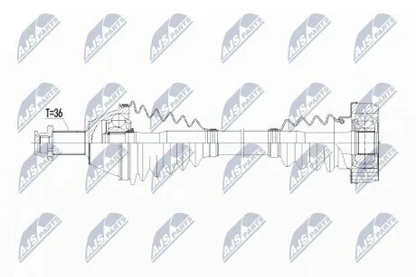 ПІВВІСЬ | VW POLO 01-09, FOX 1.2 03-, SKODA FABIA I 99-08, FABIA II 06-, ROOMSTER 07-, SKODA CORDOBA/IBIZA 02-09 /ЛІВ/ NTY NPWVW069