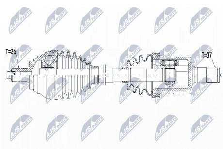 ПІВВІСЬ | VW/AUDI/SKODA/SEAT ENG 2.0TDI GOLF VII 2.0GTD 17-, SPORTVAN 16-, T-ROC 18-, SKODA OCTAVIA RS 17-, AUDI A3 17-, Q2 2.0TDI QUATTRO 16-, SEAT LEON 17- /ЛІВ,DSG/ NTY NPWVW081 (фото 1)