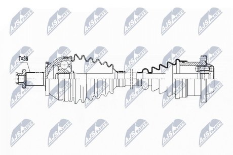 ПІВВІСЬ | VW/SKODA/SEAT 1.4I 16V POLO 01-08, FABIA I 99-08, IBIZA III 02-07 /ЛІВ,ATM/ NTY NPWVW093