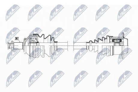 ПІВВІСЬ | VW POLO 1.4TDI,1.9TDI 01-09, SKODA 1.4TDI,1.9TDI FABIA II/II 99-, ROOMSTER 06-, SEAT CORDOBA/IBIZA II 1.4TDI,1.9TDI 02-09 /ЛІВ/ NTY NPWVW145 (фото 1)