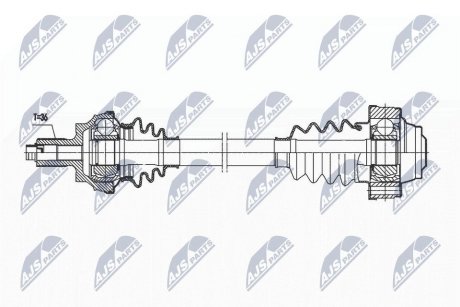 ПІВВІСЬ | VW GOLF VII 1.6TDI/2.0TDI 4MOTION,2.0R 13-, SKODA OCTAVIA III 1.8TSI 4X4 13-, AUDI A3 2.0TDI QUATTRO 12-,2.0TFSI QUATTRO 16-, S3 16-, SEAT LEON ST 1.6TDI 4WD,2.0TDI 4WD, 2.0CUPRA 4 NTY NPWVW167 (фото 1)