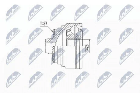 ШАРНІР РІВНИХ КУТОВИХ ШВИДКОСТЕЙ | BMW XDRIVE G30/F90/F91 520D,520D MH,530D,530 E PLUG IN HYBRID,530I,540D,540I,M550D, M550I 16-, GRAN TURISMO G32 620D MH,630I,630D,640I 19-, 730D,740LI,740D,740LD,750I,750LI,745 LE NTY NPZBM027