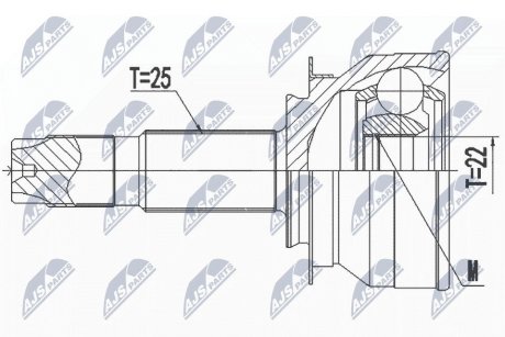 Шрус наружный 22*25 Chevrolet Cobalt NTY NPZCH040 (фото 1)