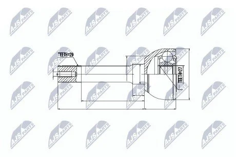 ШАРНІР РІВНИХ КУТОВИХ ШВИДКОСТЕЙ | NISSAN PATROL 160/260 -02 NTY NPZNS010