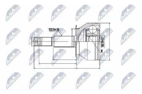 ШАРНІР РІВНИХ КУТОВИХ ШВИДКОСТЕЙ | NISSAN NAVARA D40M 05-,PATHFINDER R51M 05- /MTM/ NTY NPZNS081