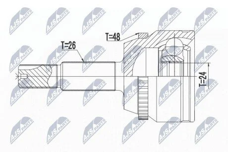 ШАРНІР РІВНИХ КУТОВИХ ШВИДКОСТЕЙ | TOYOTA CAMRY/SOLARA 2.4 01-11, HIGHLANDER 07-13 NTY NPZTY017