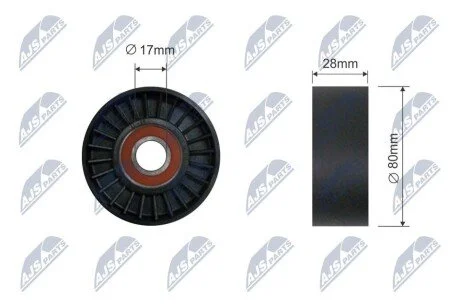 РОЛИК РУЧЕЙКОВОГО РЕМЕНЯ | BMW E39 535I-540I, X5 4.4I 4.6IS NTY RNKBM068 (фото 1)