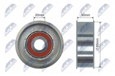 РОЛИК РУЧЕЙКОВОГО РЕМЕНЯ | CHRYSLER VOYAGER II, VOYAGER III, JEEP CHEROKEE, GRAND CHEROKEE II 2.5/2.5D/3.1D 01.92-12.01 NTY RNKCH027