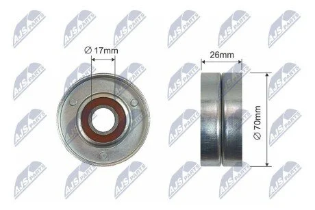 РОЛИК РУЧЕЙКОВОГО РЕМЕНЯ | HONDA ACCORD VI, LAND ROVER FREELANDER I, MG MG ZR, MG ZT, MG ZT- T, ROVER 25 I, 400 II 2.0D 05.95-10.06 NTY RNKHD022