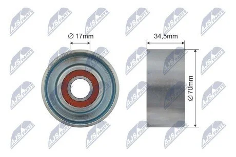 РОЛИК РУЧЕЙКОВОГО РЕМЕНЯ | NISSAN ALTIMA, MAXIMA VII, MURANO II, QUEST, TEANA II 2.5/3.5 10.06- NTY RNKNS038