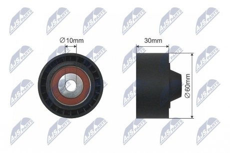 РОЛИК РУЧЕЙКОВОГО РЕМЕНЯ | NISSAN NV400, PRIMASTAR, QASHQAI I,RENAULT ESPACE IV, FLUENCE, GRAND SCENIC II, GRAND SCENIC III, GRAND SCENIC IV, KOLEOS I, LAGUNA, LAGUNA II 1.6D-3.0D 03.01- NTY RNKRE005