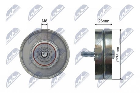 РОЛИК РУЧЕЙКОВОГО РЕМЕНЯ | VOLVO S40 I, V40 1.6-2.0 07.95-06.04 NTY RNKVV013