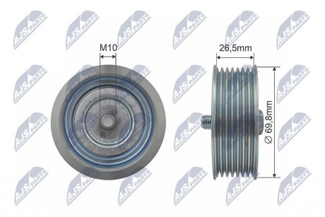 РОЛИК РУЧЕЙКОВОГО РЕМЕНЯ | INFINITI FX35/FX37/FX50 08-14, G37 07-13, NISSAN PATROL Y62 10-, PATHFINDER 04-13 NTY RRKNS005 (фото 1)