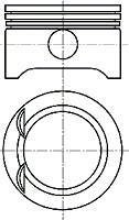 Поршень двигуна OPEL 1.0L X 10 XE; Бензин NURAL 87-102707-00