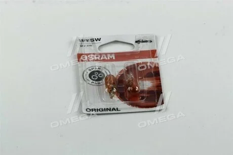Лампа WY5W; WY5W 12V 5W W2,1X9,5D оранжевая 2шт OSRAM 2827-02B