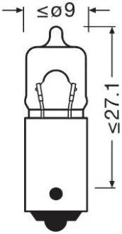 Лампа H20W 12V 20W BA 9s OSRAM 64115