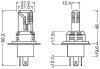 Автолампа LEDriving H4/H19 19W 12V 6500К P43T OSRAM 64193DWESY-01B (фото 3)