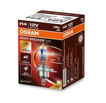 Автолампа Night Breaker 220 H4 12V 60/55W P43T OSRAM 64193NB220 (фото 1)