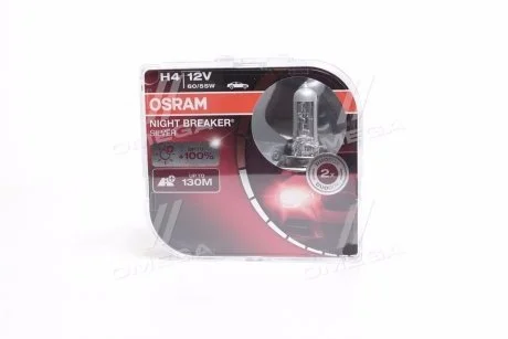Лампа фарна H4 12V 60/55W P43t NIGHT BREAKER SILVER (+100) (вір-во) OSRAM 64193NBSHCB