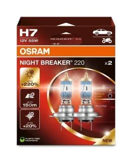 Автолампа Night Breaker 220 H7 12V 55W PX26D к/т 2 шт OSRAM 64210NB2202HB