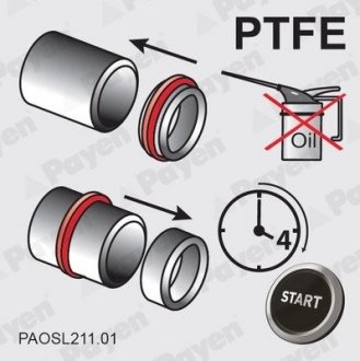 Уплотнительное кольцо, распределительный вал PSA 36X50X8 PTFE тефлон Payen NA5364