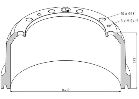 Гальмівний барабан PE AUTOMOTIVE 01650200A