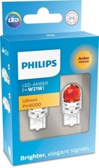 W21W LED amber Ultinon Pro6000 PHILIPS 11065AU60X2