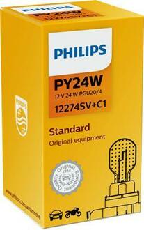 Лампа PY24W PHILIPS 12274SV+C1