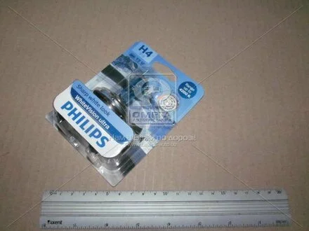 Лампа накалювання WhiteVision ULTRA +60 (4200K) (1шт) (вір-во) PHILIPS 12342WVUB1