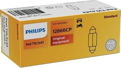Автолампа 10W PHILIPS 12866 CP