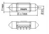 ЛампочкаFESTOON X-TREMEVISION LED T10,5X38 6 000 K 24V 1W SV8,5 PHILIPS 249446000KX1 (фото 2)