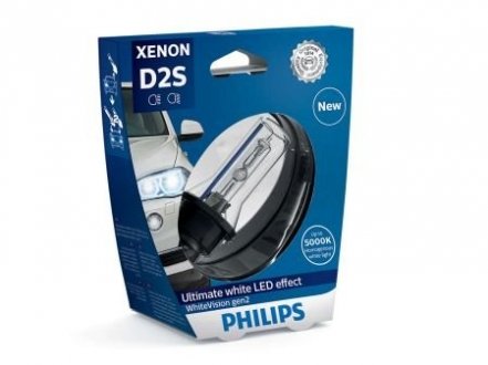 Автомобильная лампа: 12 [В] Ксенон D2S White Vision gen2 35W цоколь P32d-2 Цветовая темп. 5000K PHILIPS 37727933