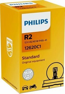 Автомобильная лампа: 12 [В] R2 Vision 45/40W цоколь P45t-41 PHILIPS 40085730 (фото 1)