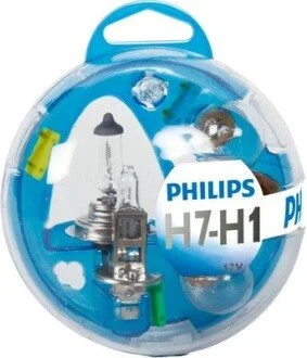 ZESTAW ZAROWEK H7/H1 12V +POMARANCZOWA ESSENTIAL BOX PHILIPS 55720EBKM (фото 1)