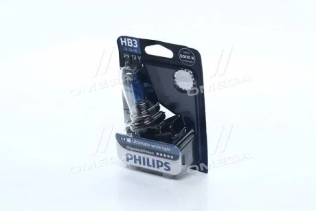 Лампа накалу HB3 12V 65W P20d Diamond Vision 5000K PHILIPS 9005DVB1