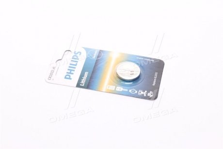 Батарейка CR2032 - 3.0V coin 1-blister (20.0 x 3.2) - Lithium (вир-во) PHILIPS CR2032/01B (фото 1)