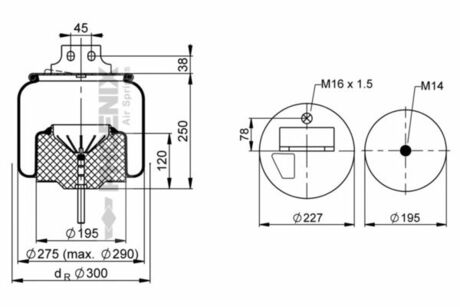 Пневмоподушка PHOENIX 1 DF 20 G-1