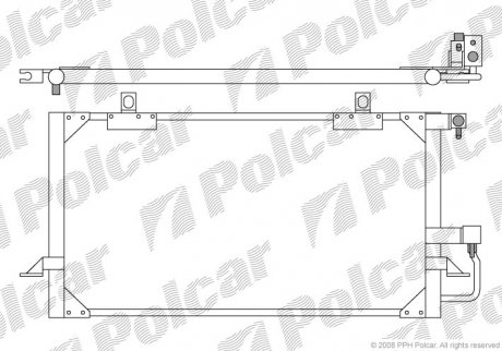 Радіатор кондиціонера Polcar 1308K8C1