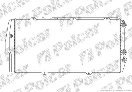 Радиатор охлаждения Audi 100/200 1.8-2.2 86-91 Polcar 131508A3 (фото 1)