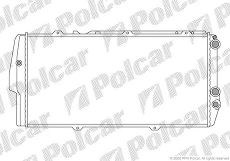 Радиатор охлаждения Audi 100/200 1.8-2.2 86-91 Polcar 131508A3
