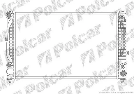 Радиатор основной Audi A4/A6/VW Passat 2.4-2.8 95-08 Polcar 132408A6