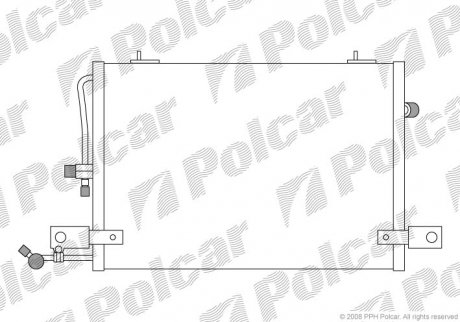 Радиатор кондиционера Audi 100, A6 90- Polcar 1326K8C1S