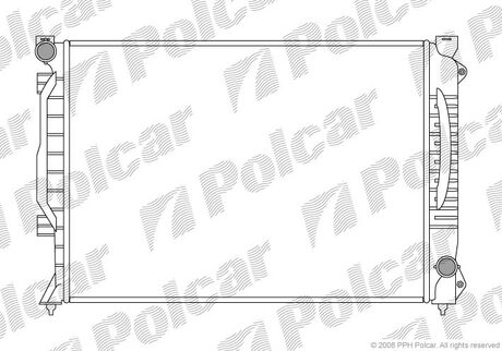 Радиатор охлаждения Audi A6 2.5D/2.7 97-05 Polcar 132708-1 (фото 1)