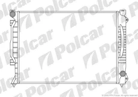 Радиатор охлаждения Audi A6 2.5D/2.7 97-05 Polcar 132708-1
